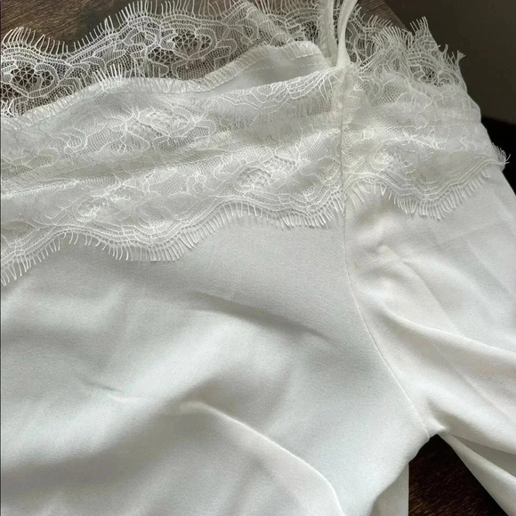 Womens cold shoulder chiffon blouse - Picture 9 of 10